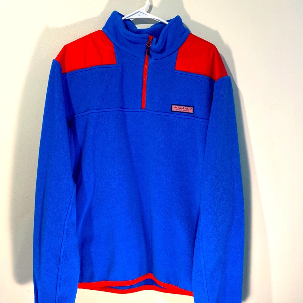 Mens Large Blue Vineyard Vines Quarterzip